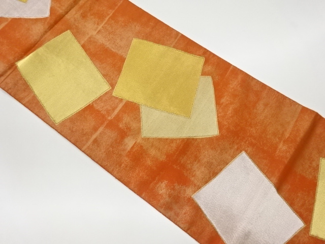 JAPANESE KIMONO / VINTAGE FUKURO OBI / WOVEN SHIKISHI PATTERN